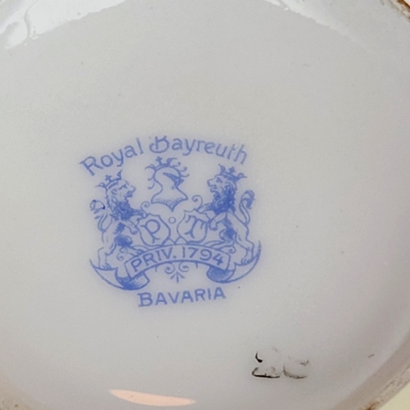 Antique Royal Bayreuth Bavaria Fine China Double Handle Pitcher - Picture 3 of 11